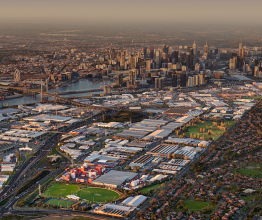 An aerial view of Fishermans Bend
