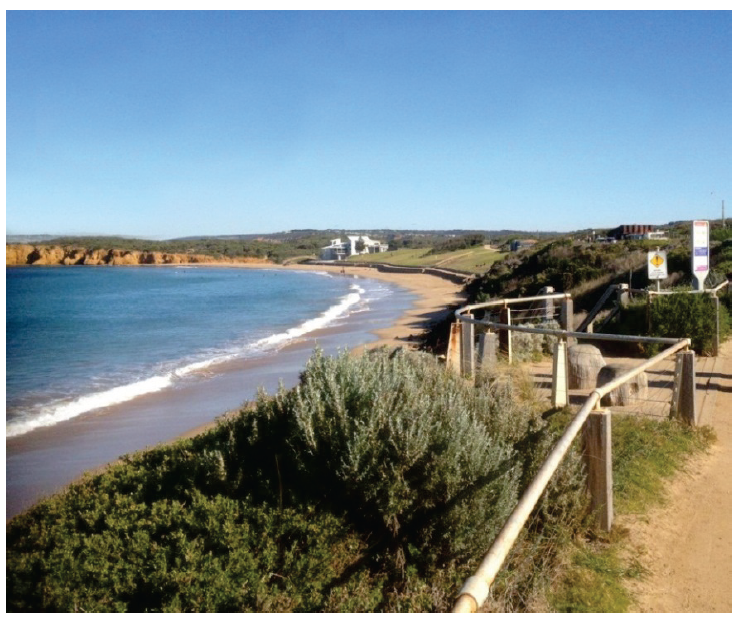 The photo shows coastal Crown land reserves along the Great Ocean Road.