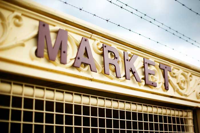 Photograph of Market sign