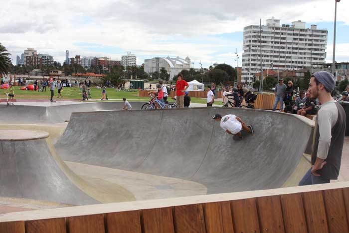 Photograph of a skate park