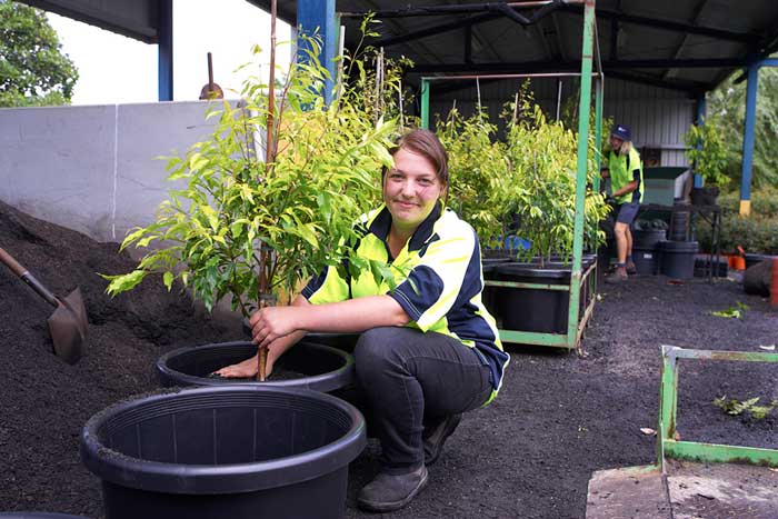 Photograph of nursery trainee