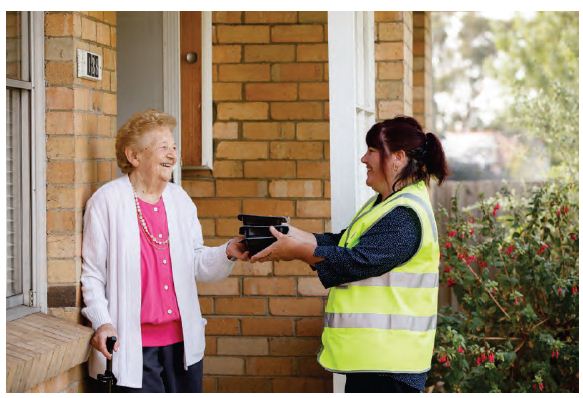 Photo shows Meals on Wheels, courtesy of Hume City Council.