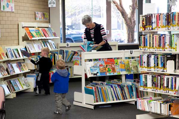 Photo shows a Library service, courtesy of Latrobe City Council.