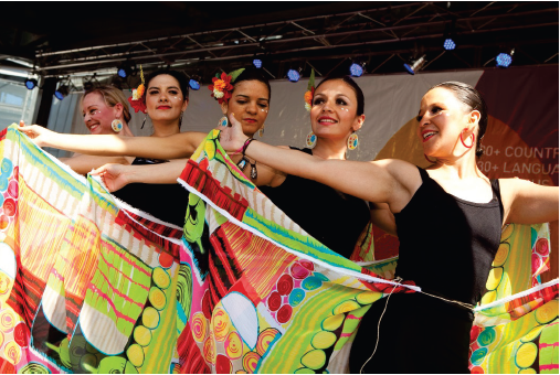 Performers at VIVA Festival. Photograph courtesy of the Office of Multicultural Affairs and
Citizenship.