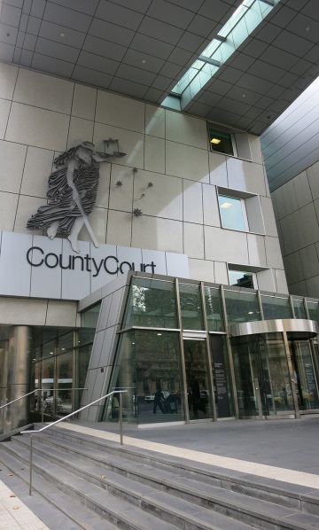 Image of the County Court entrance, Melbourne, Victoria. Photograph courtesy of Faith Gritten.