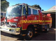 Image shows a CFA fire truck. Photograph courtesy of the Country Fire Authority.