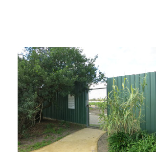 Image shows the Neerim Road entrance—locked. Photograph courtesy of the Victorian Auditor-General's Office.