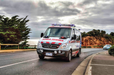 Ambulance responding to a call