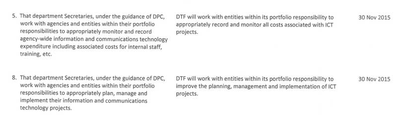 RESPONSE provided by the Secretary, Department of Treasury and Finance