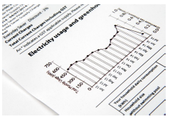 Image of an electricity bill. Photograph courtesy of georgemphoto/shutterstock.com