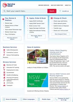 Image of www.service.nsw.gov.au website