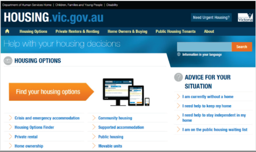 Image of www.housing.vic.gov.au 