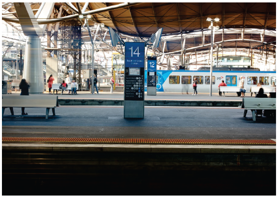 Photo of a platform at Southern Cross Station