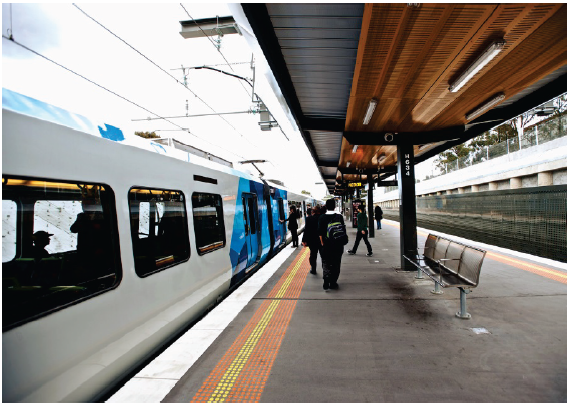 Photo of a train at a platform