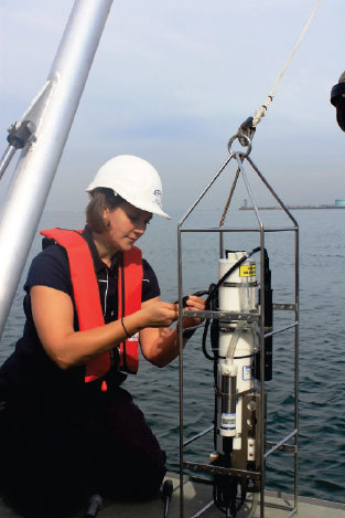 Photo of marine water quality monitoring, courtesy of EPA.
