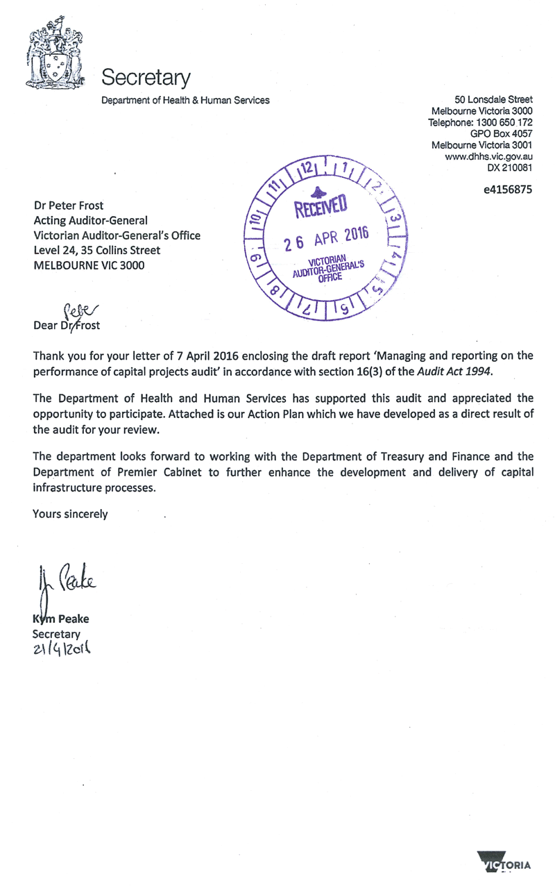RESPONSE provided by the,
Secretary, Department of Health & Human Services