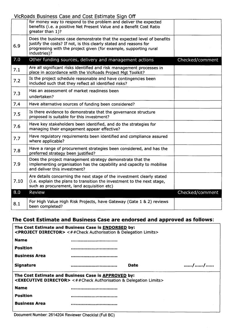 RESPONSE provided by the Chief Executive, VicRoads – continued