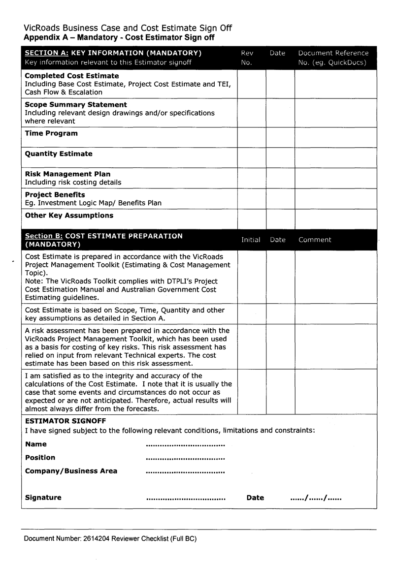 RESPONSE provided by the Chief Executive, VicRoads – continued