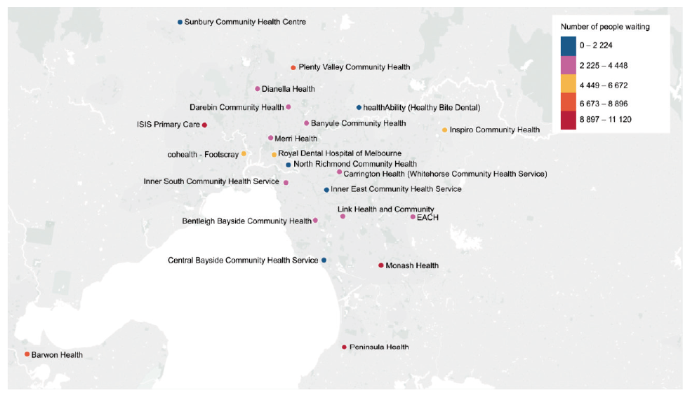 People waiting for general care across metropolitan CDAs, 30 June 2016