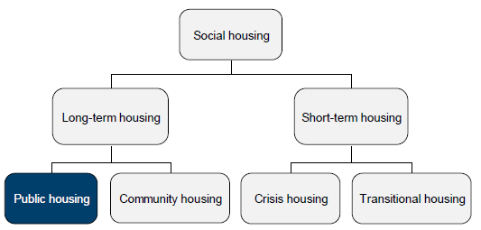 Figure 1A shows social housing options