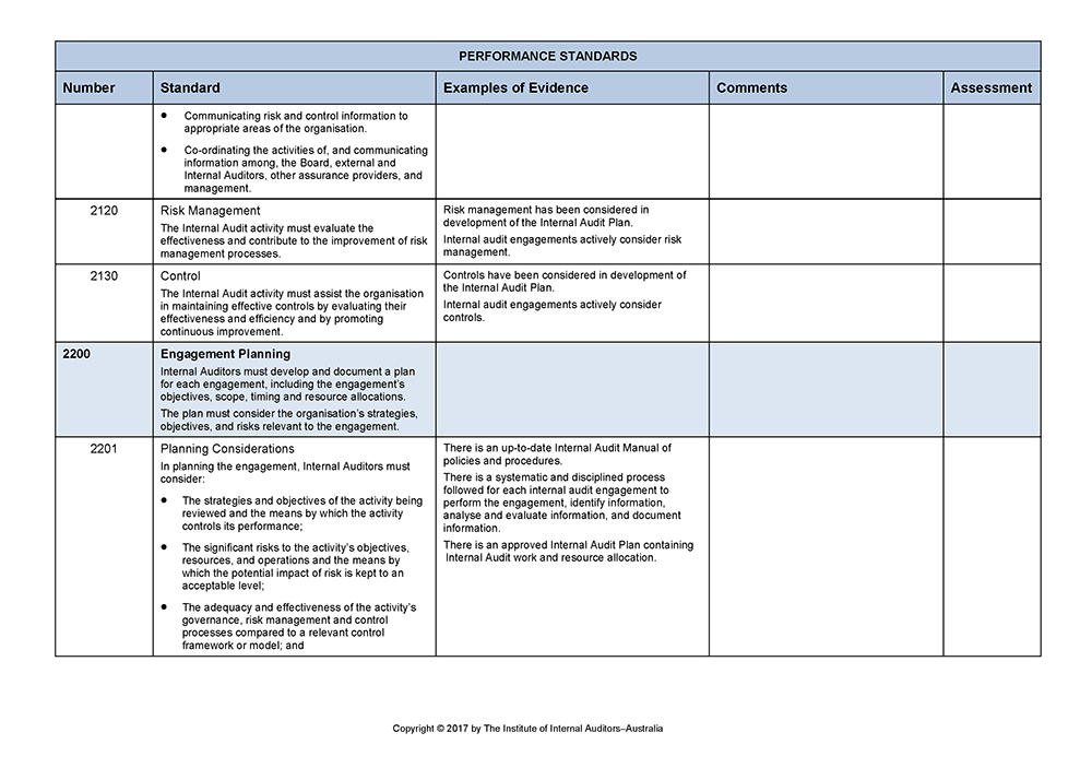 IIA Quality template Page 8