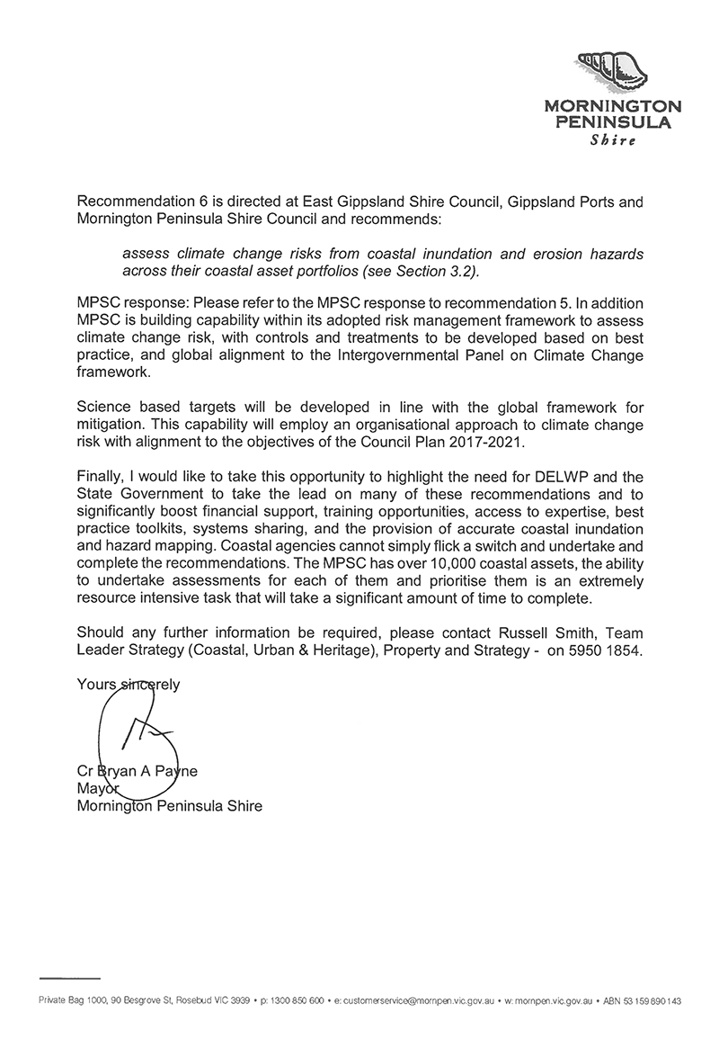 RESPONSE provided by the Mayor, MPSC—continued