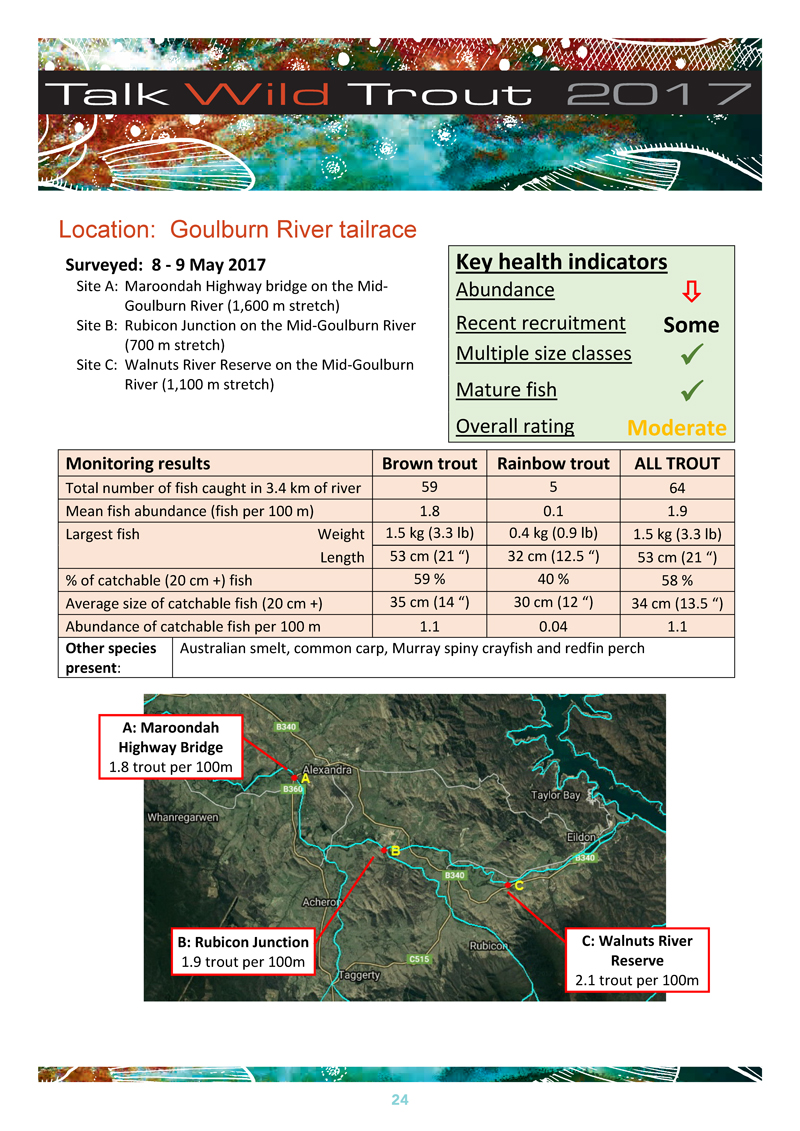 Example of a fish report card for wild trout page 6