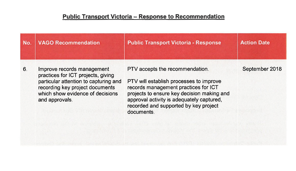 Response provided by the Chief Executive Officer, PTV page 2