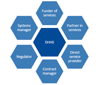 DHHS roles in delivering health and human services