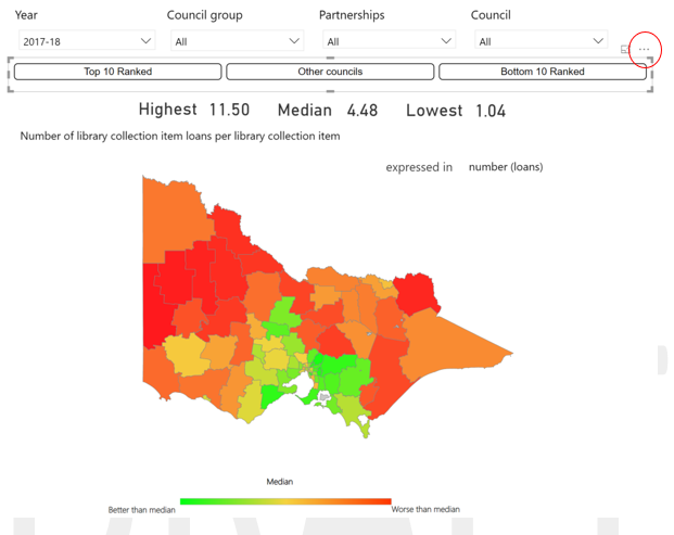 Image shows how to export the data.