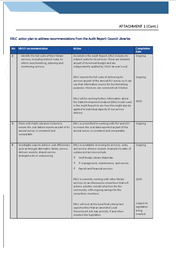 RESPONSE provided by the Chief Executive, ERLC, pg3