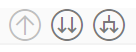 Up arrow, down arrow and split arrow infographs