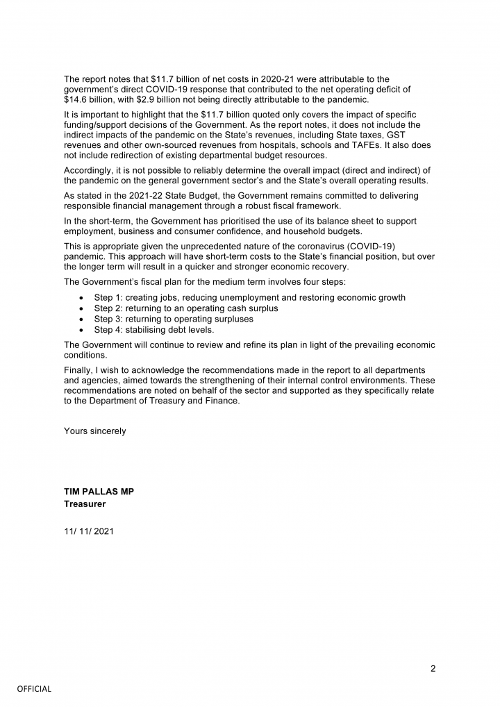 Treasurer response letter page 2