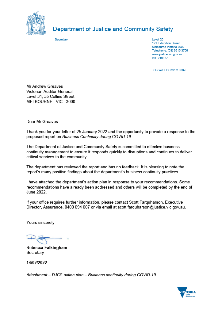 DJCS response letter