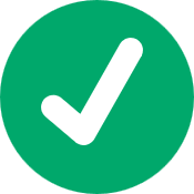 Tick in a green circle