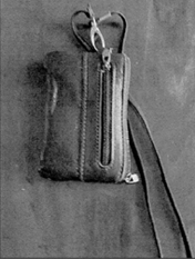 A black and white image of a wallet.