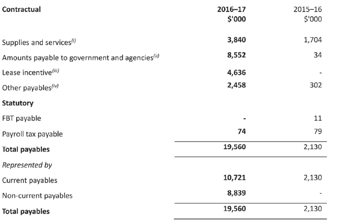  Payables