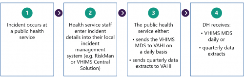 FIGURE 2H: Current VHIMS data collection and reporting process