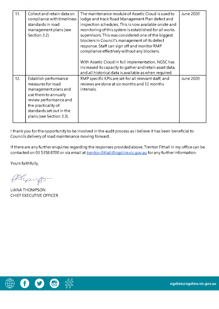 Northern Grampians response and action plan page 5