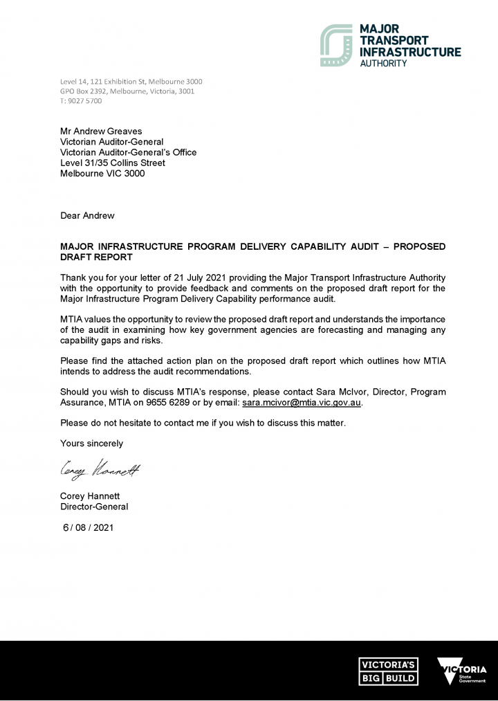 MTIA response letter