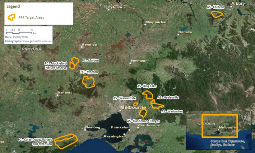 FIGURE 5G: Areas selected for the PRF