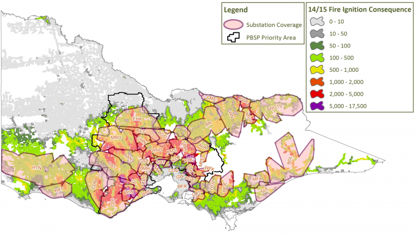 FIGURE 5I: House-loss consequences of the selected 45 zone substations