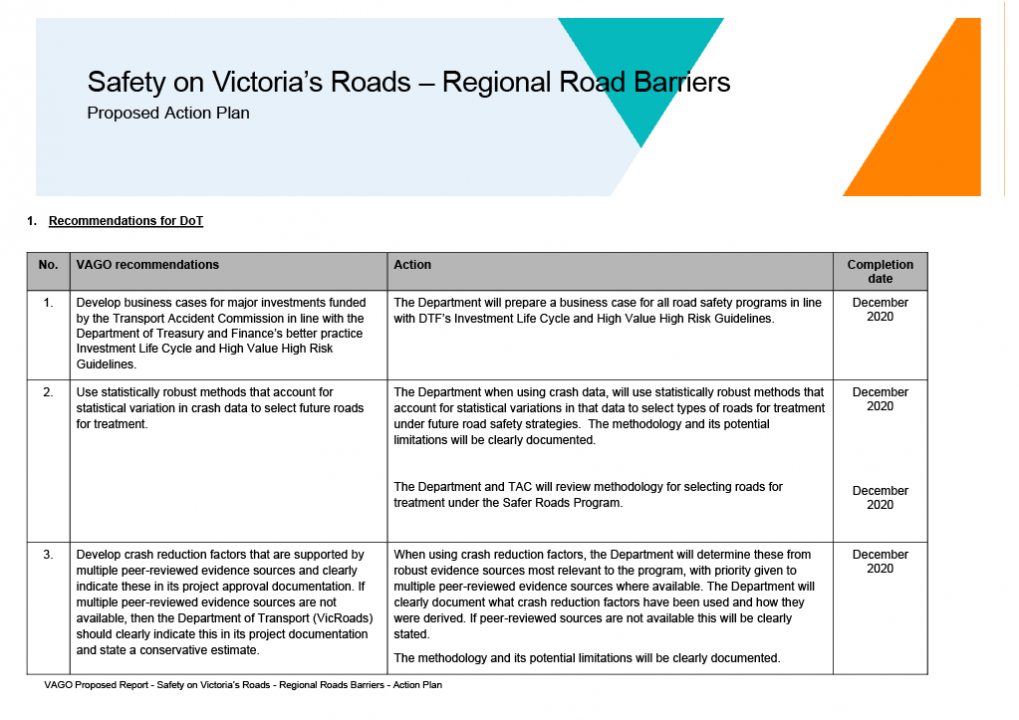 DoT action plan page 1