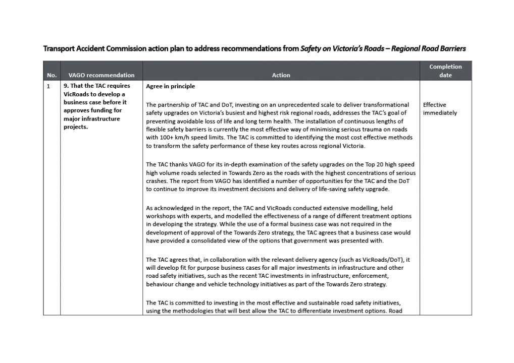 TAC action plan page 1