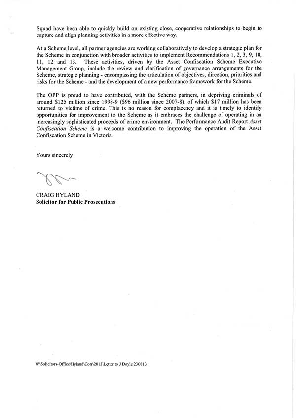 RESPONSE provided by Office of Public Prosecutions Victoria page 2