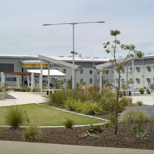 Buildings and garden at Ravenhall Correctional Centre