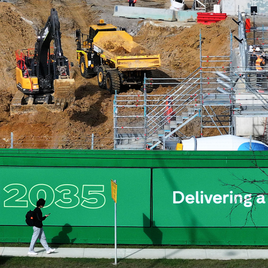 A Suburban Rail Loop construction site. Photo by Joe Armao/The Age.