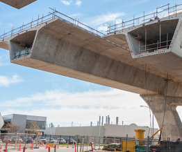 Image shows under construction road at several levels to increase traffic. Photo courtesy of Lev Kropotov/Shutterstock.com