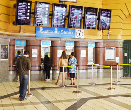 Kim Britten/Shutterstock - Train ticketing booths at Flinders Station