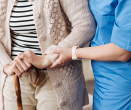 Dmytro Zinkevych/Shutterstock.com - potrait of home care patient and nurse